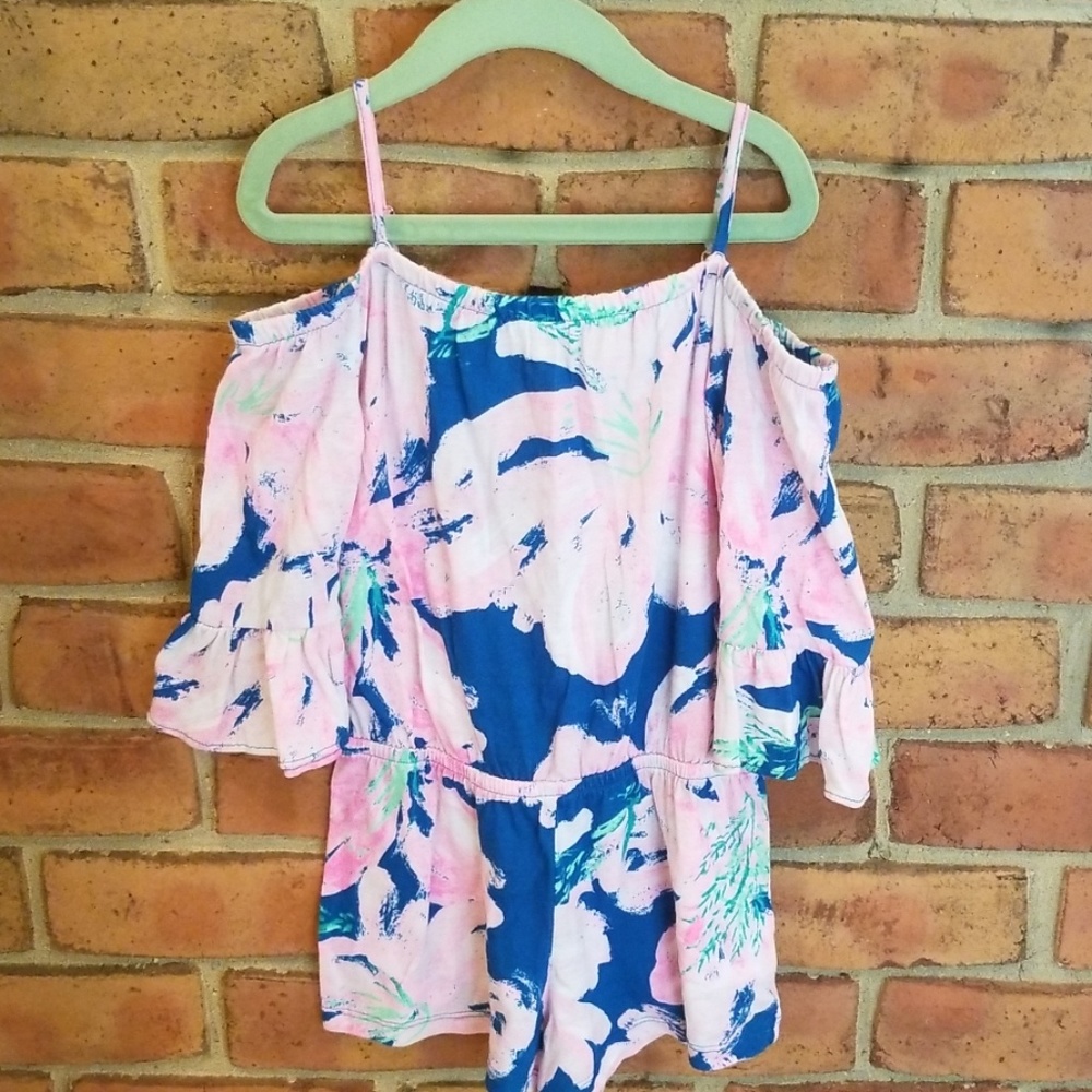 Lilly Pulitzer off the shoulder romper- 6/7 Medium
